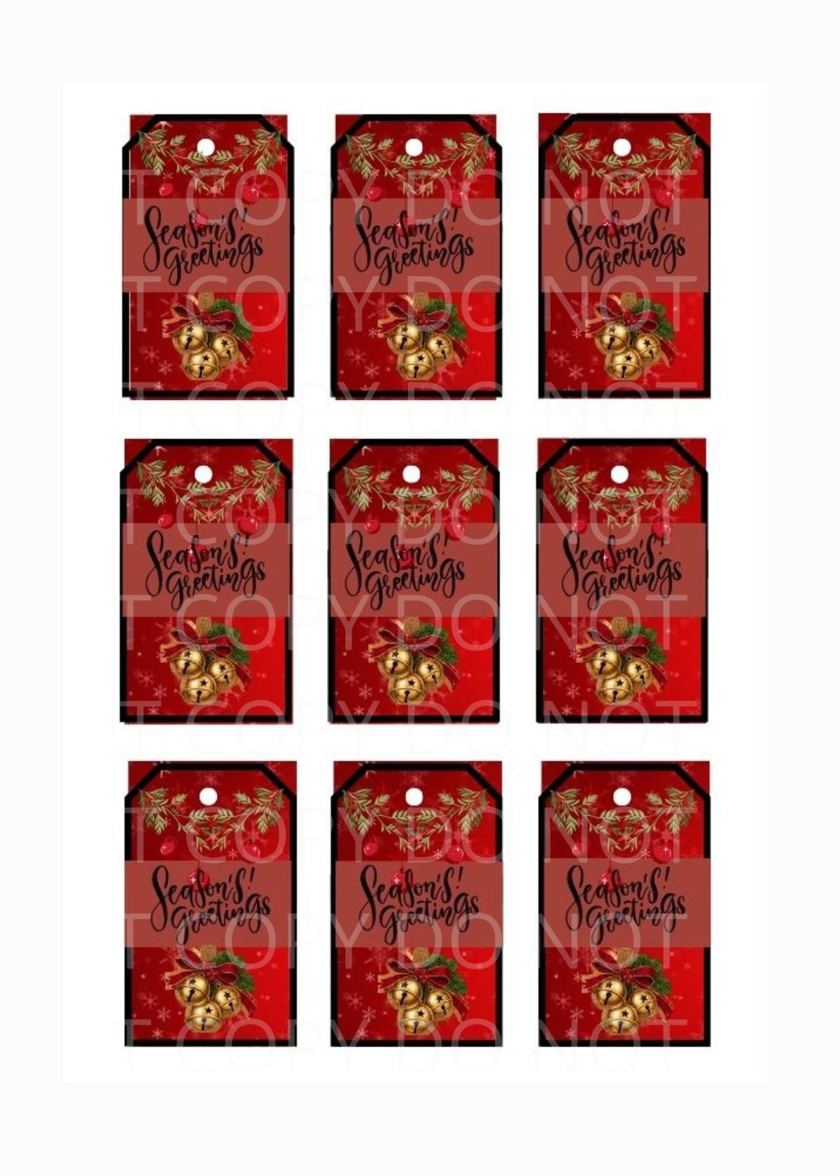 Printable Christmas Gift Tags Bundle – 12 Sheets of Assorted Buffalo Plaid, Farmhouse & Classic Holiday Gift Labels (PNG, JPG, PDF, SVG, PPTX)
