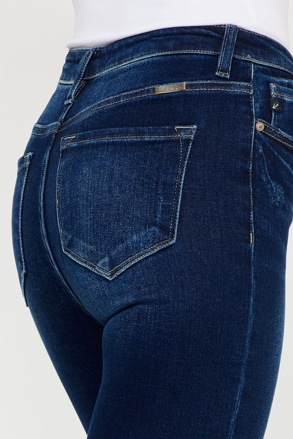 Kancan Full Size High Rise Frayed Ankle Skinny Jeans *