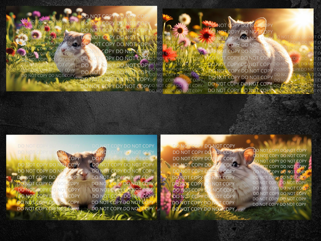 Chinchilla Digital Art in PDF SVG PNG File Formats