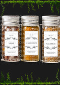 Spice Labels Black with Leaf Design Digital Art in PDF SVG PNG JPG File Formats