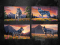 Wolf With Scenery Digital Art in PDF SVG PNG File Formats