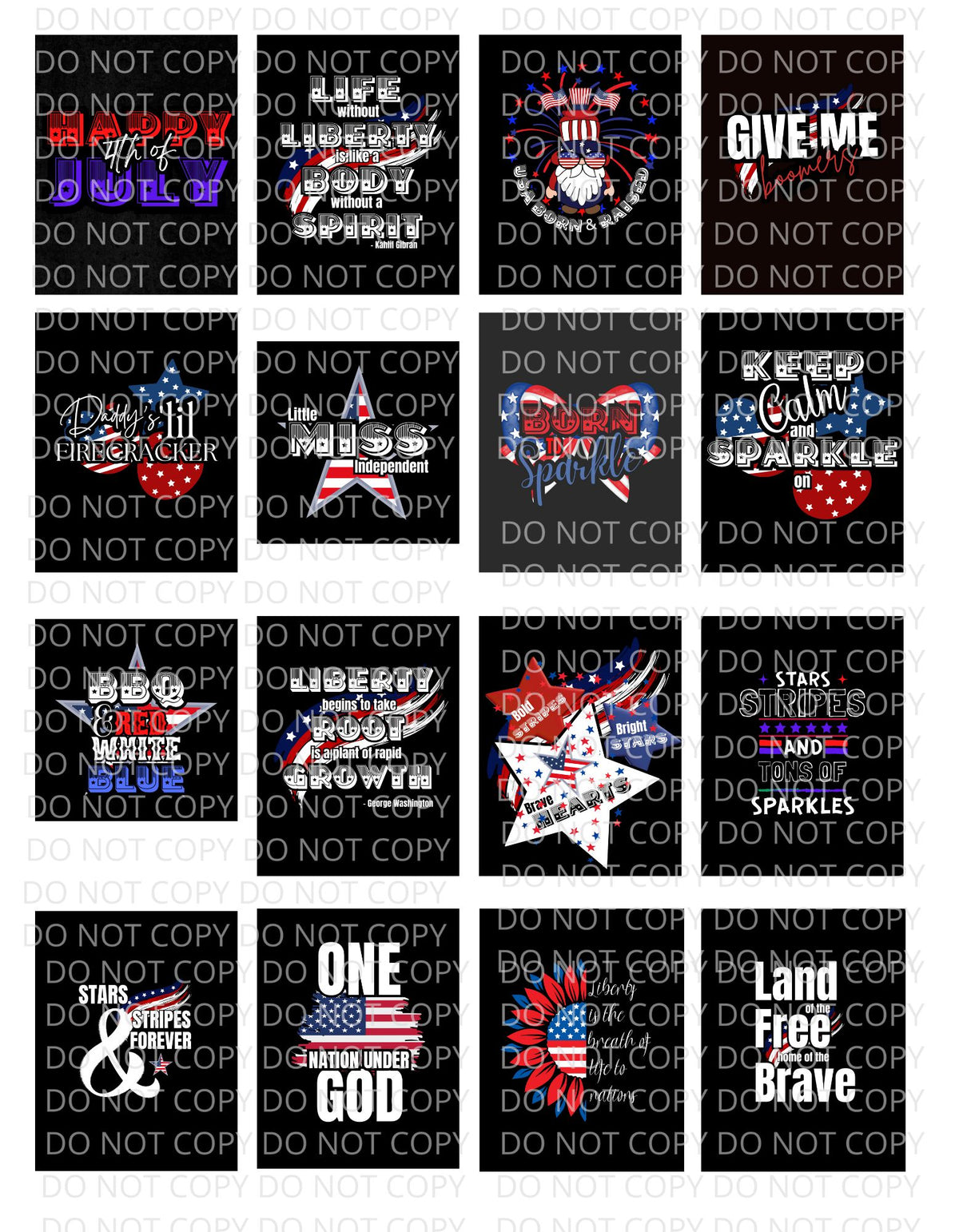 DIY Independence Day Black Background Files in PNG PDF SVG JPG