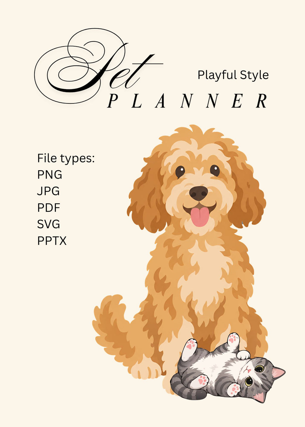 Playful Pet Planner ~ PNG JPG PDF SVG PPTX File Types