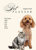 Elegant Style Pet Planners ~ PNG JPG PDF SVG PPTX File Types