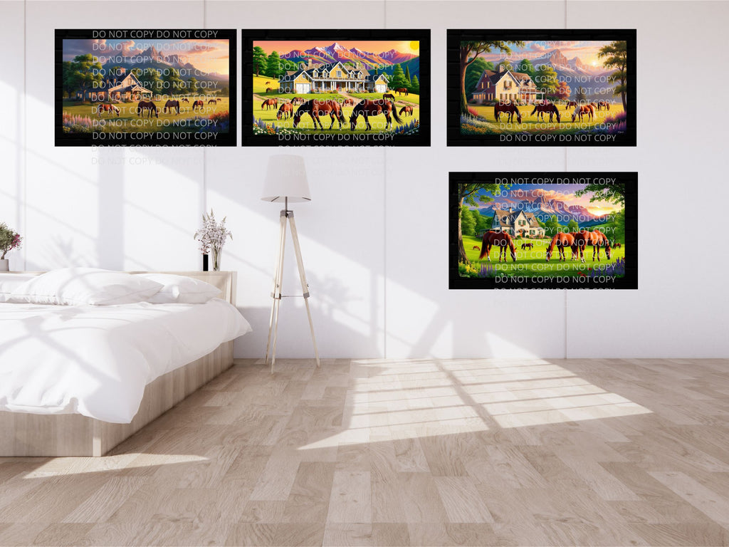 Horses by Home Digital Art in PDF SVG PNG File Formats