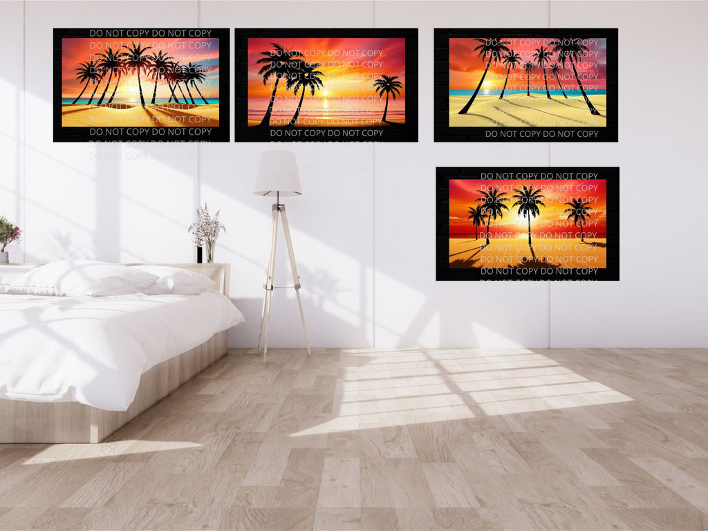 Palm Trees Digital Art in PDF SVG PNG File Formats