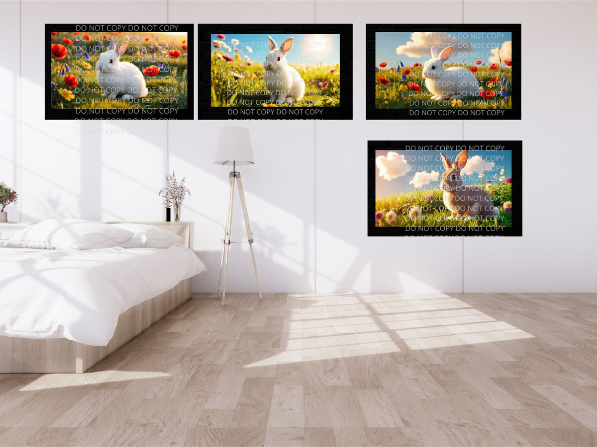 Bunny Digital Art in PDF SVG PNG File Formats