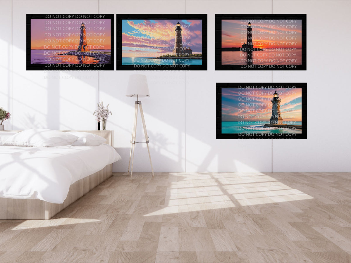 Lighthouse Digital Art in PDF SVG PNG File Formats