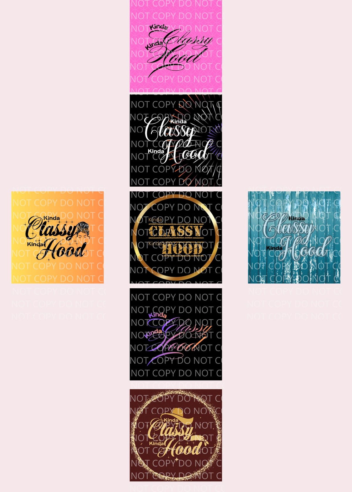 Kinda Classy Kinda Hood Multi-Style Round Sticker Digital Bundle | 31 Designs, 5 File Formats