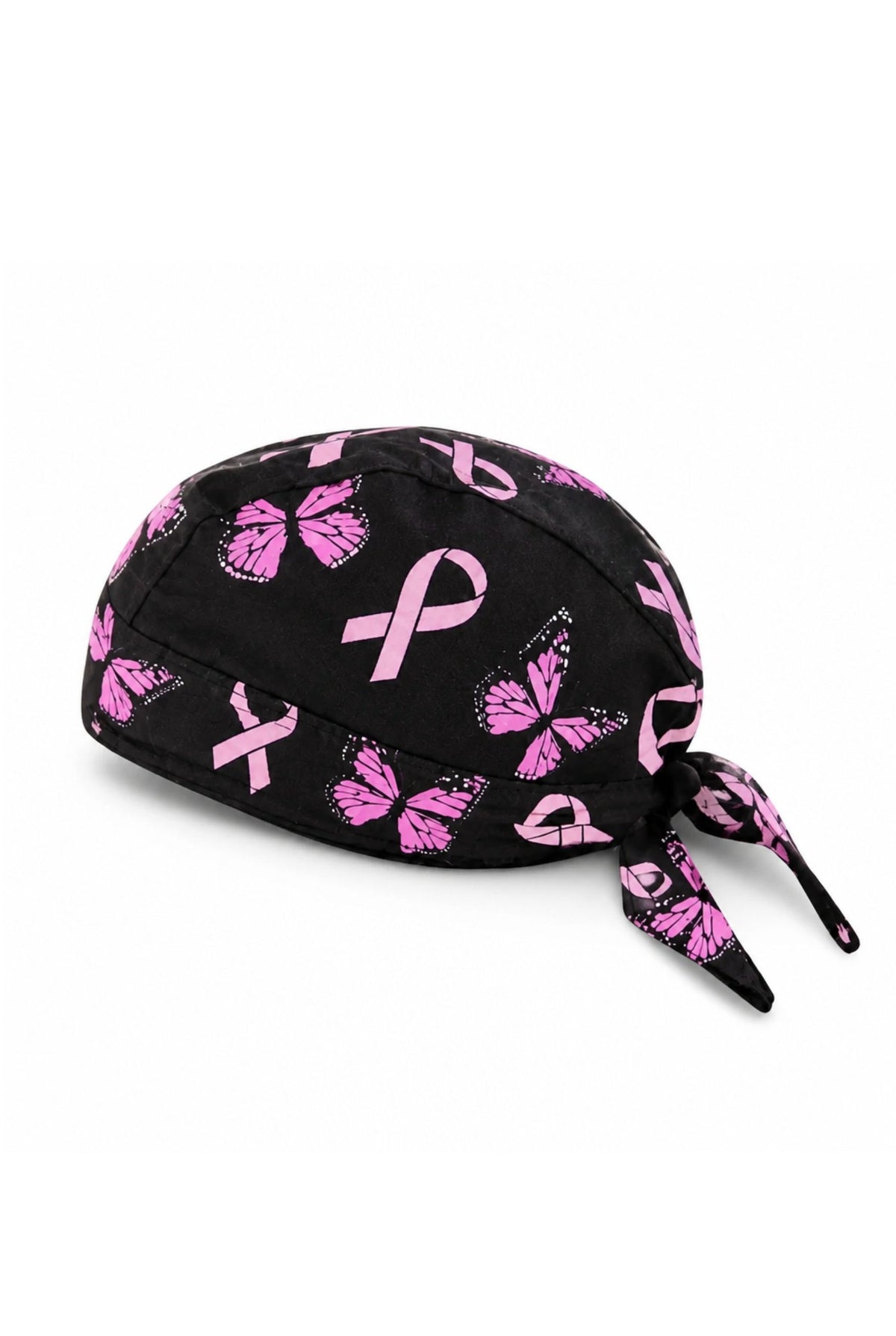 PUGS Pink Butterfly Cancer Awareness Doo-Rag Headwrap Cap