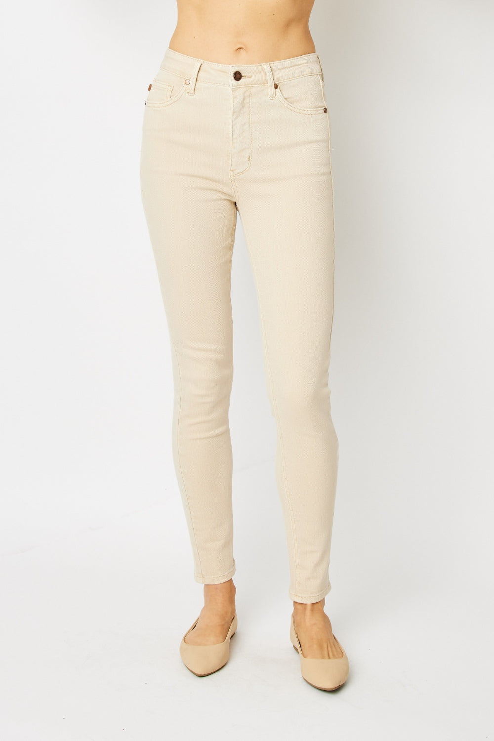 Judy Blue Full Size Garment Dyed Tummy Control Skinny Jeans *