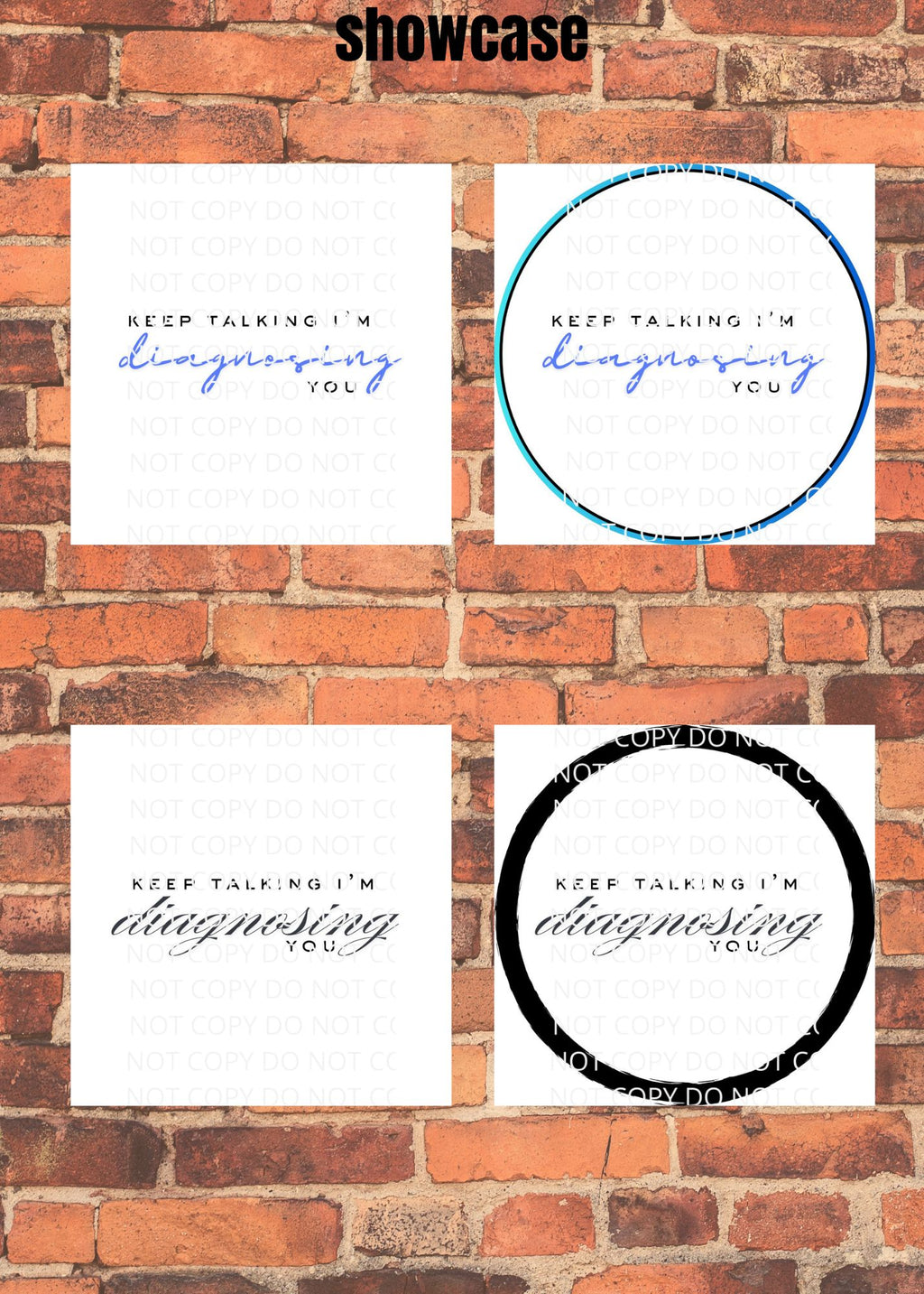 "Keep Talking I'm Diagnosing You" Printable Sticker Collection – 17 Multi-Style Sheets, 6 High-Quality File Formats Instant Download