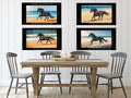 Black Horse on Beach Digital Art in PDF SVG PNG File Formats