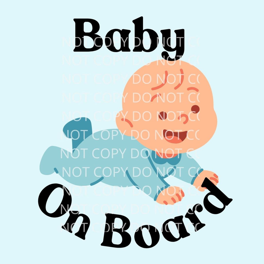 Baby On Board Digital Sticker Bundle | Round Car Decal Designs (PNG JPG PDF SVG PPTX)
