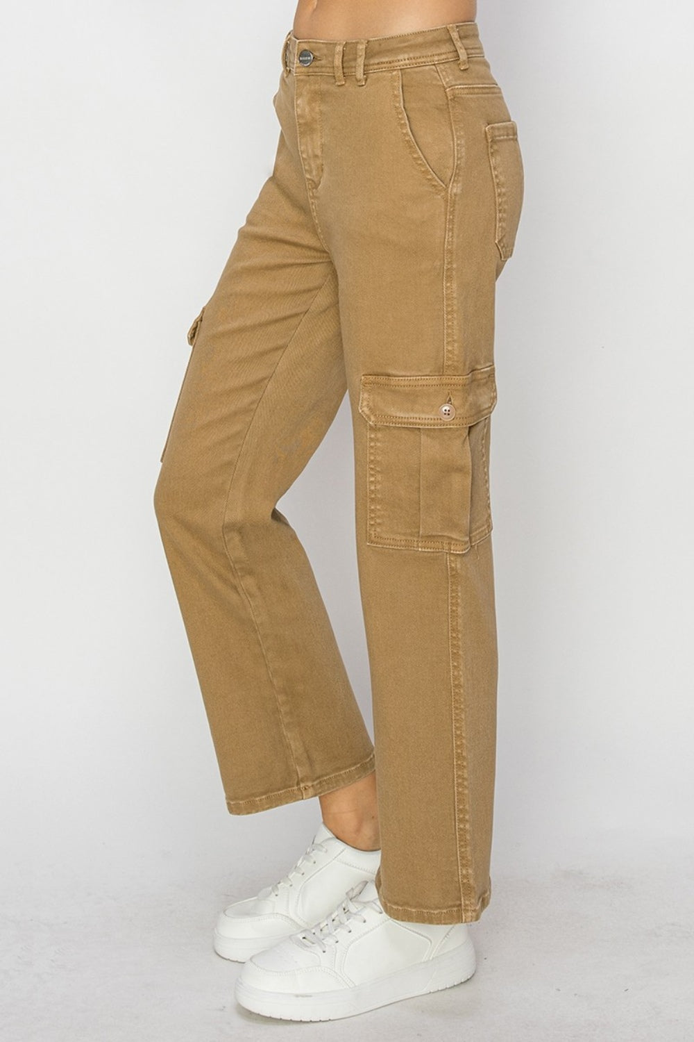 Risen Full Size High Rise Cargo Jeans *