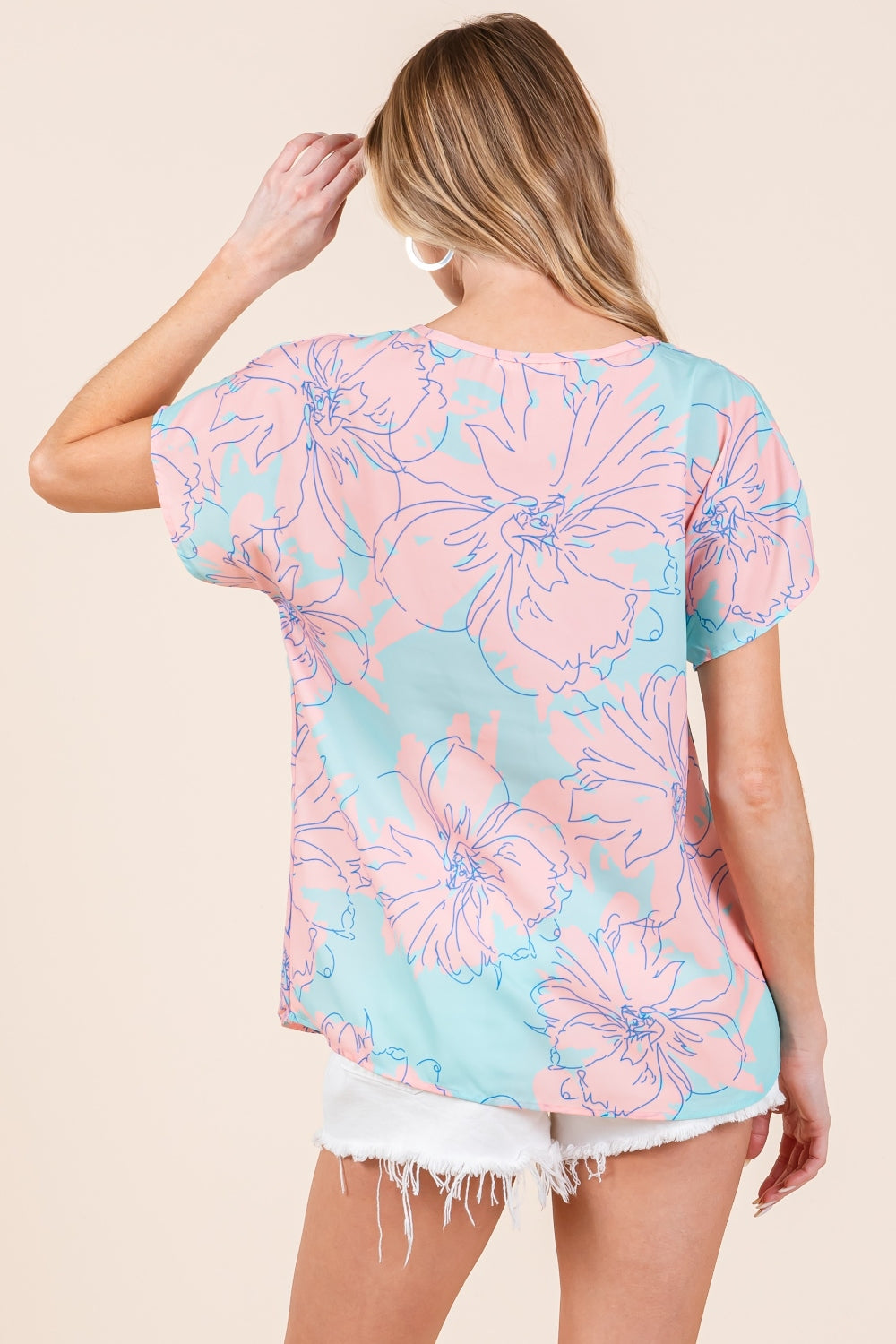 BOMBOM Floral Short Sleeve T-Shirt *