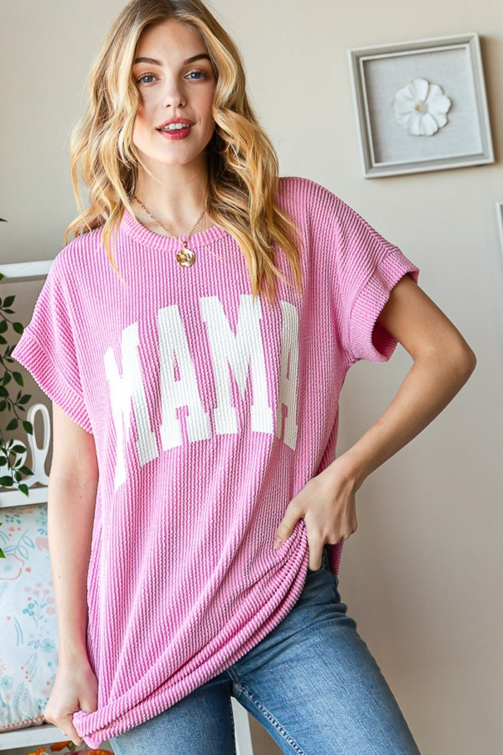Heimish Full Size Letter Graphic Short Sleeve T-Shirt *