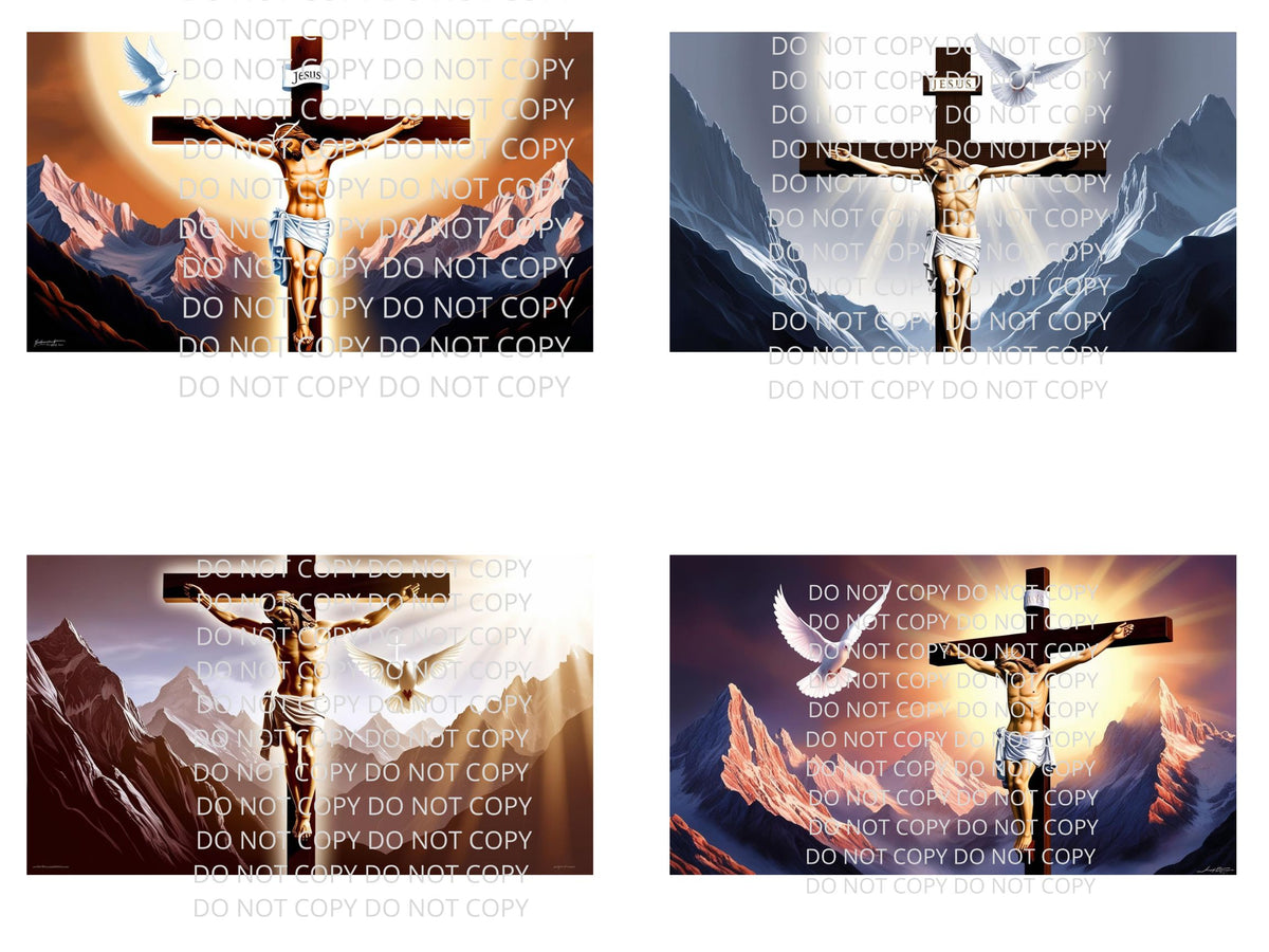 Jesus On Cross Digital Art in PDF SVG PNG File Formats