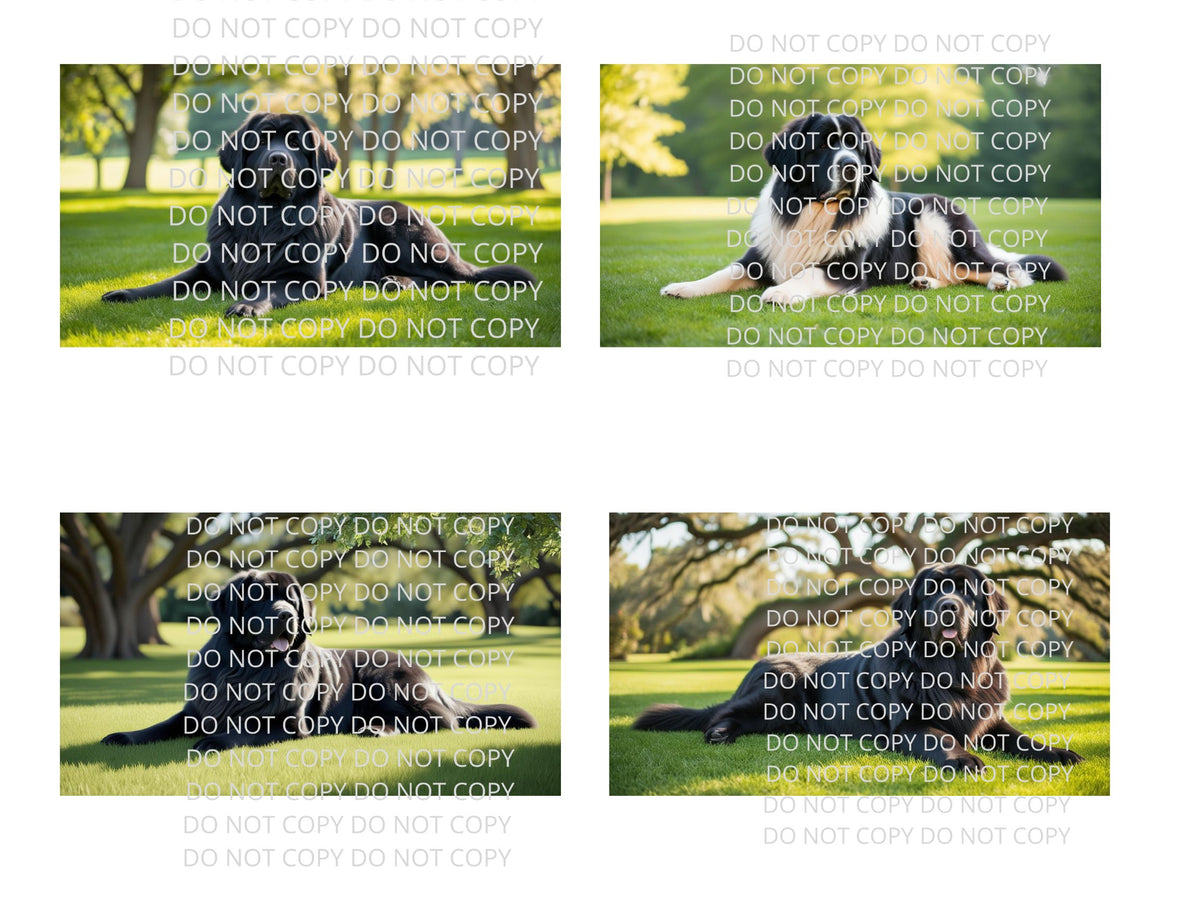 Newfoundland Dog Digital Art in PDF SVG PNG File Formats