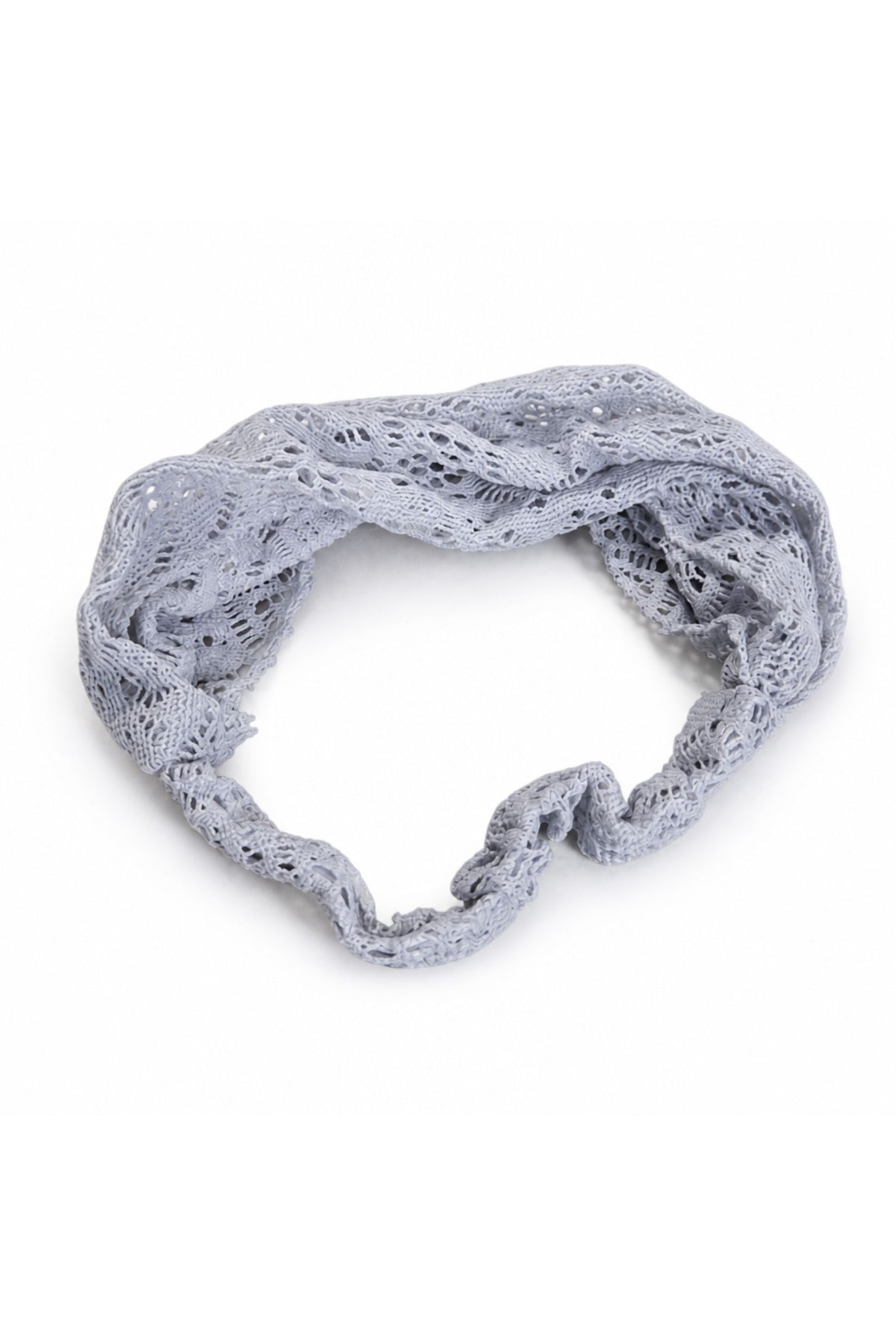 Women's Gray Wide Lace Headband – Bandana Style Hair Wrap