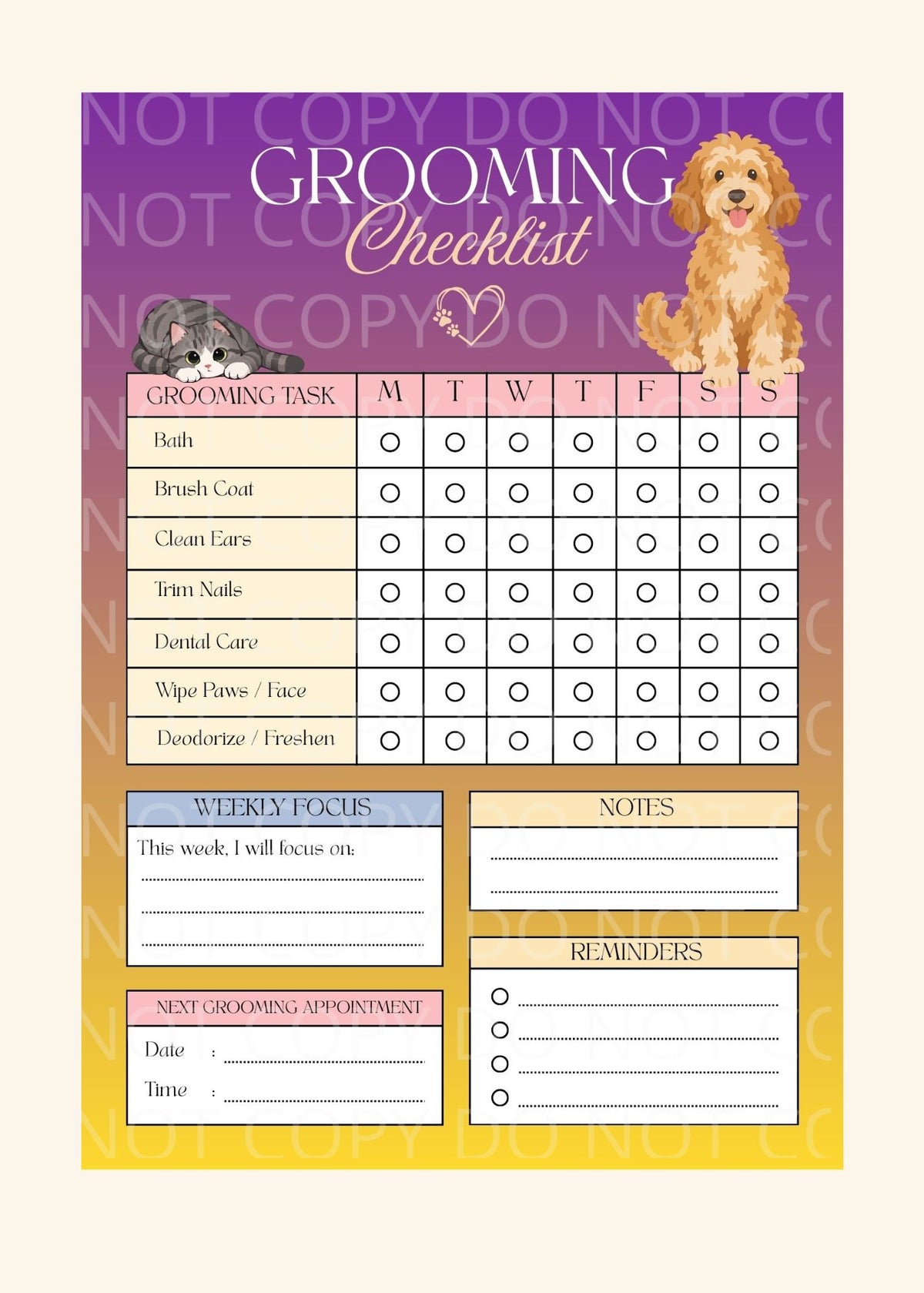 Playful Pet Planner ~ PNG JPG PDF SVG PPTX File Types