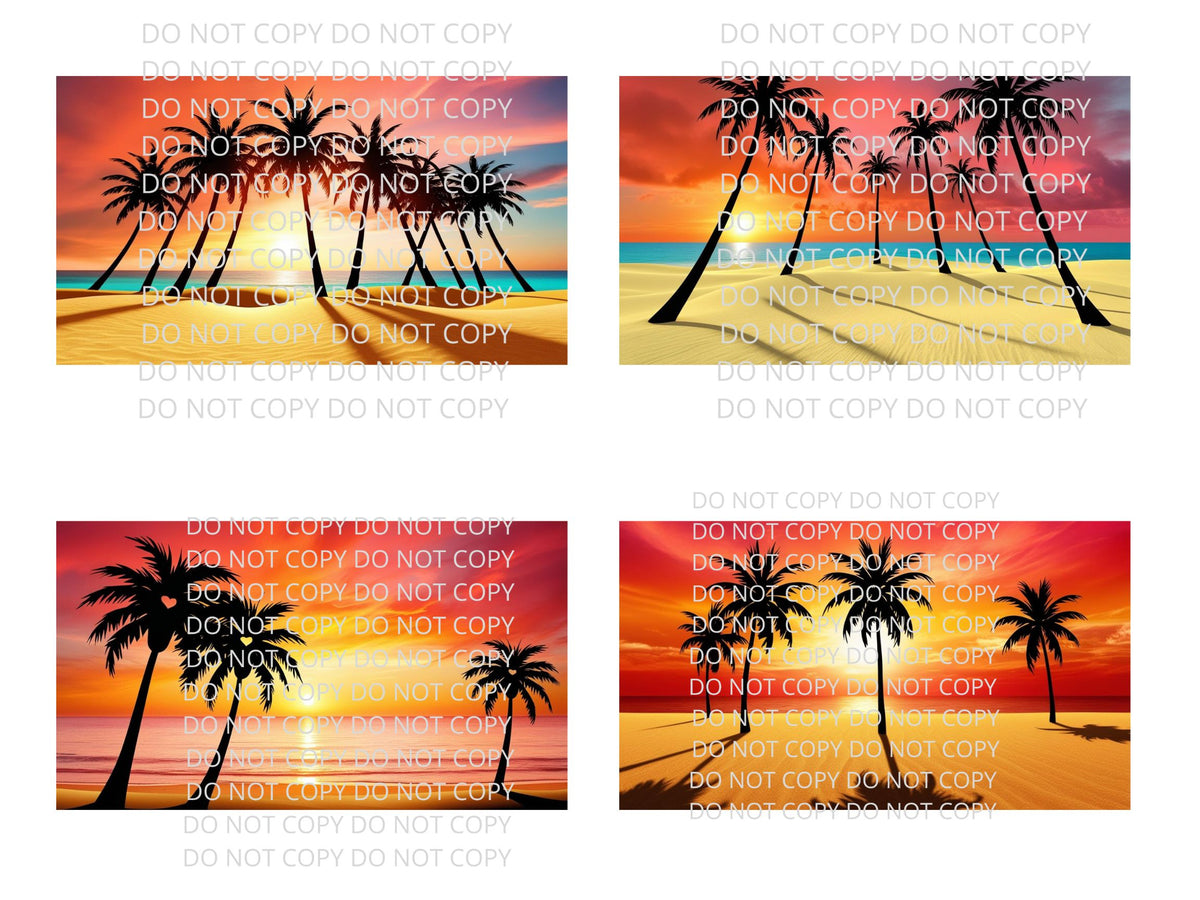 Palm Trees Digital Art in PDF SVG PNG File Formats
