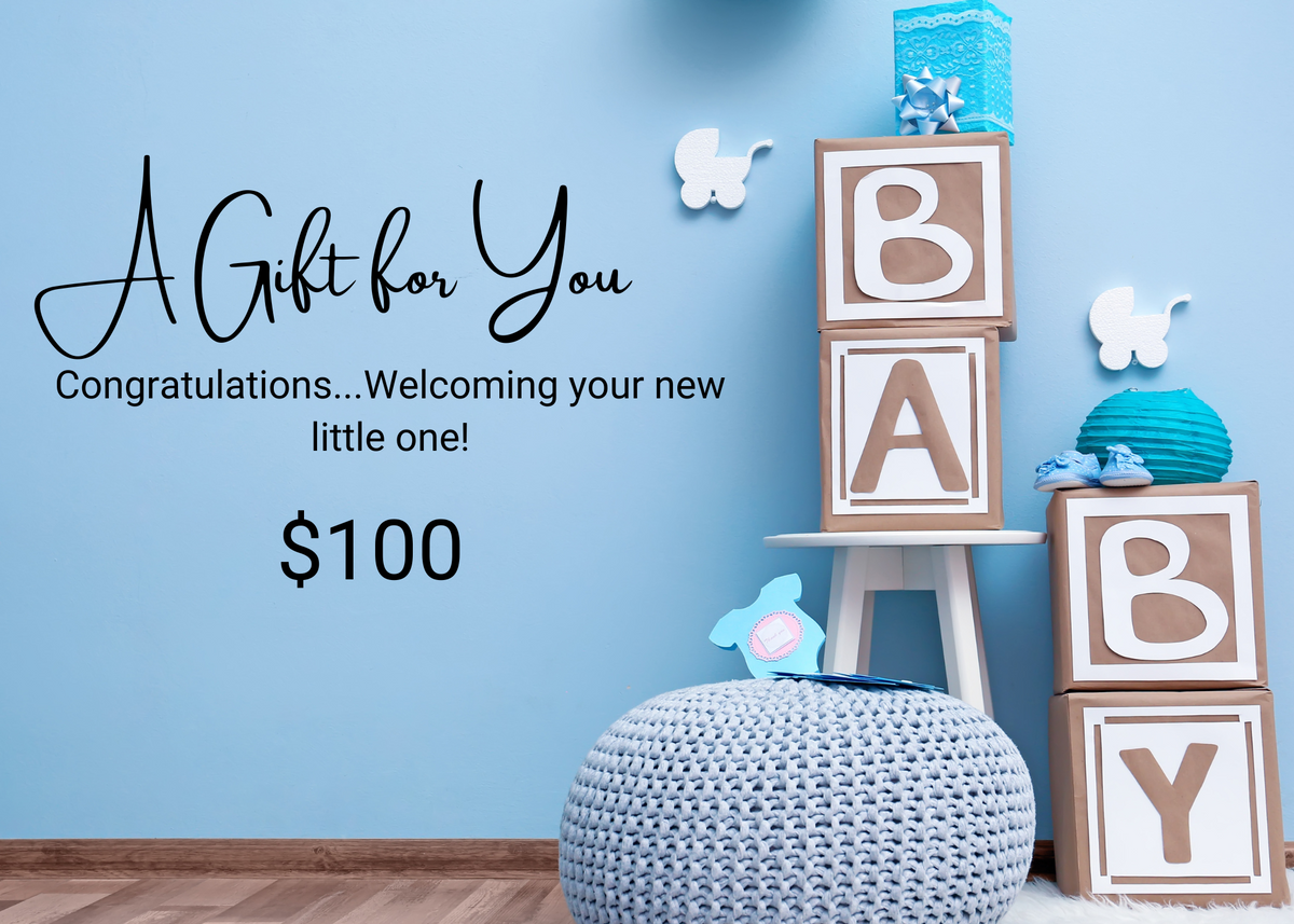 New Baby in Blue Gift Card  *