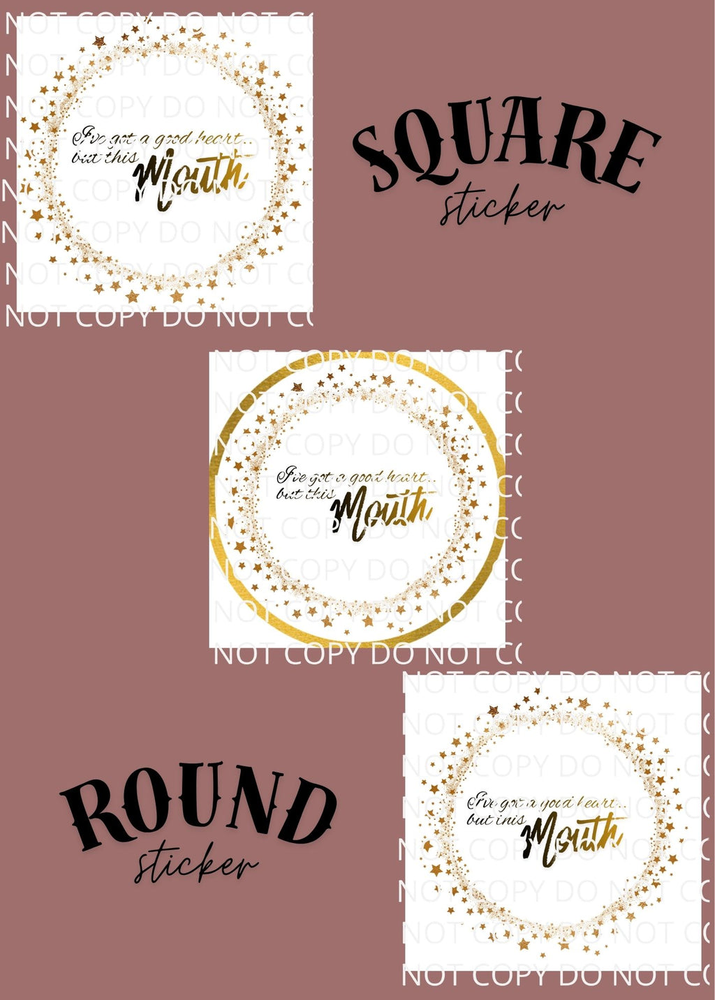 I've Got a Good Heart But This Mouth... Digital Sticker Collection