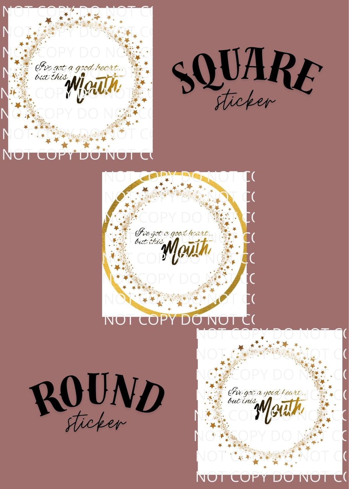I've Got a Good Heart But This Mouth... Digital Sticker Collection