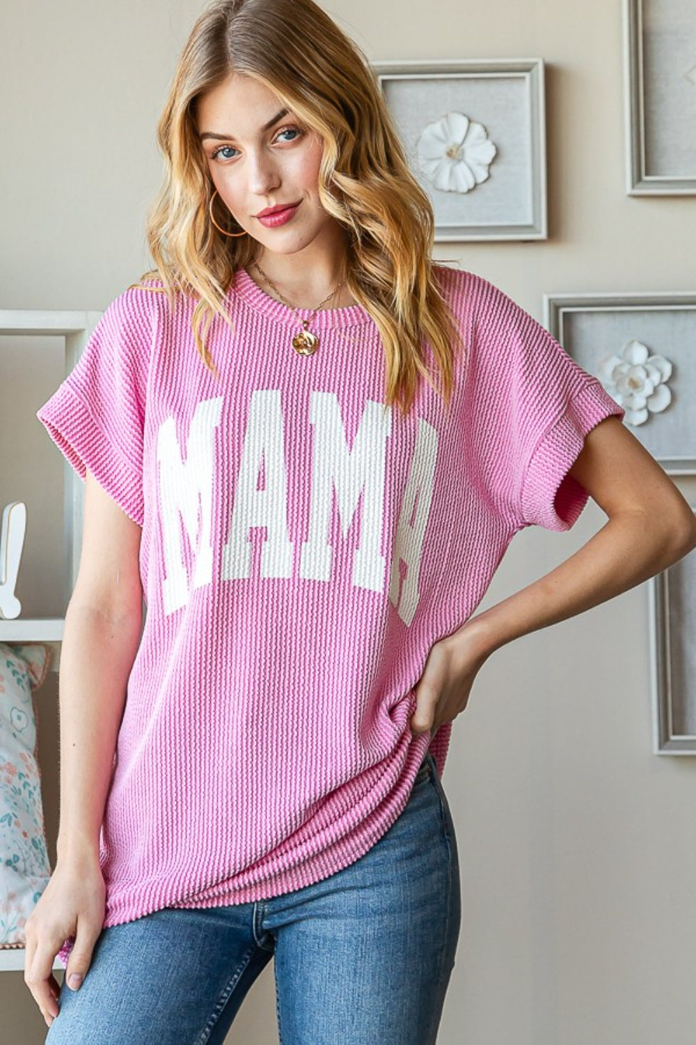 Heimish Full Size Letter Graphic Short Sleeve T-Shirt *