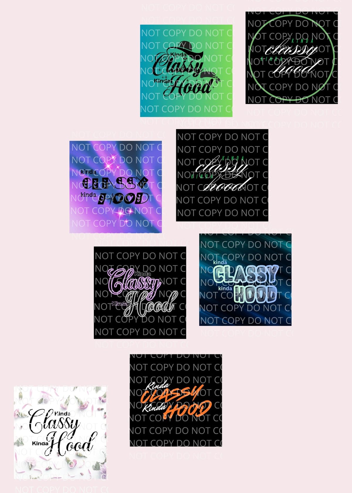 Kinda Classy Kinda Hood Multi-Style Round Sticker Digital Bundle | 31 Designs, 5 File Formats
