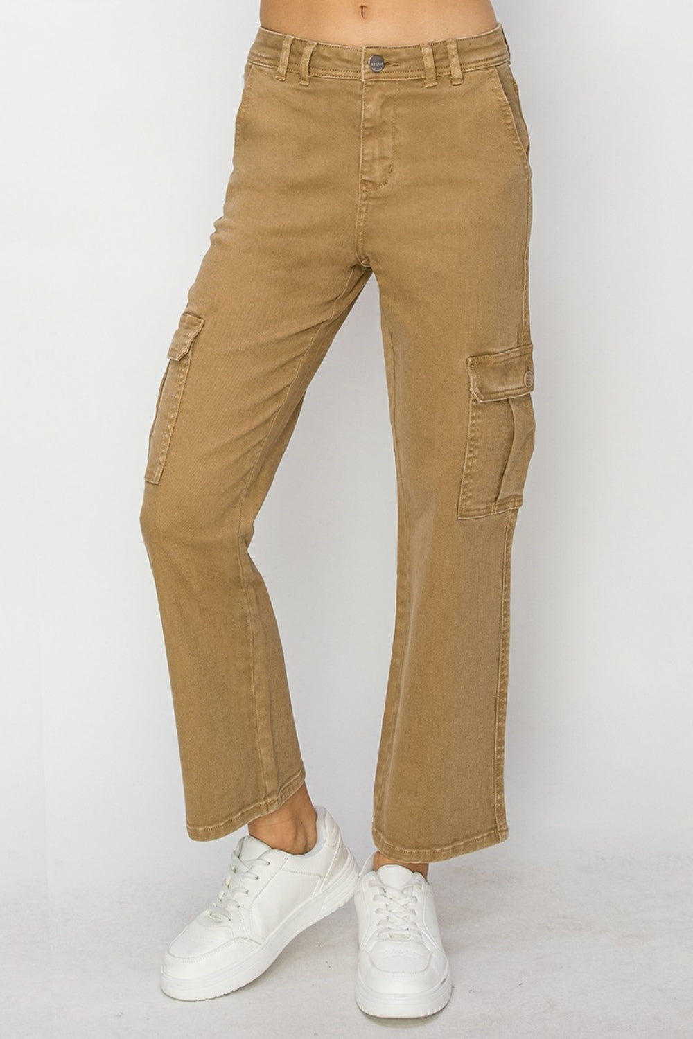 Risen Full Size High Rise Cargo Jeans *