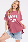 Mittoshop GAME DAY Round Neck Short Sleeve T-Shirt *