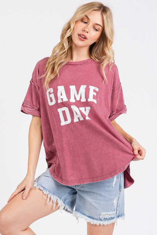 Mittoshop GAME DAY Round Neck Short Sleeve T-Shirt *