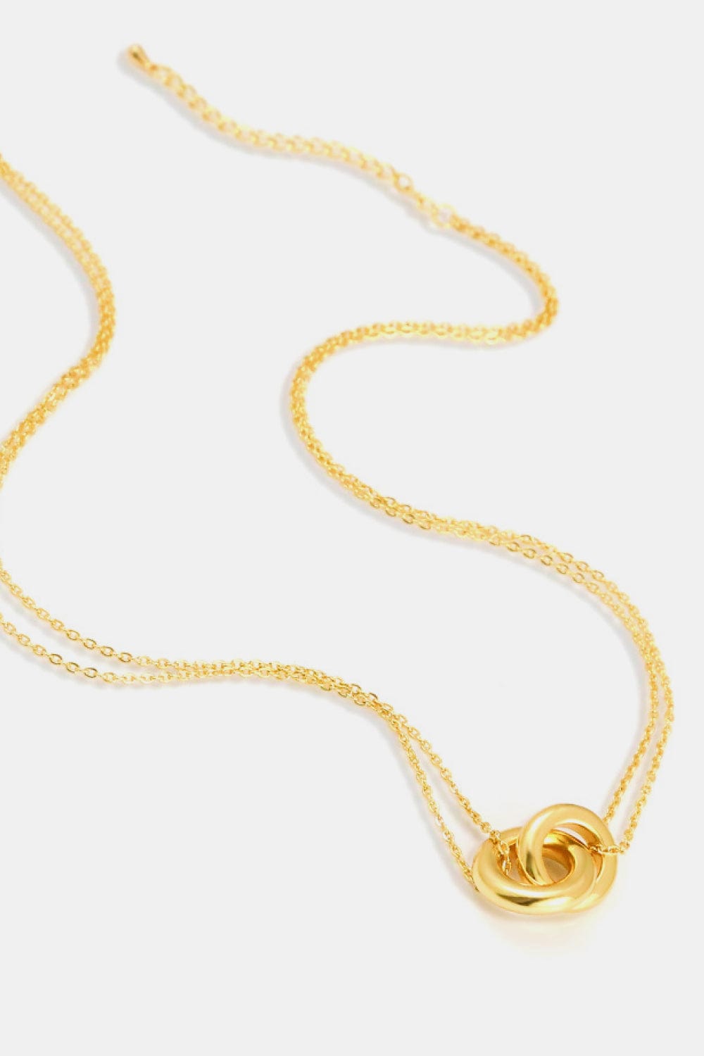 Halo Crown Jewelry Linked Ring Pendant Chain Necklace *