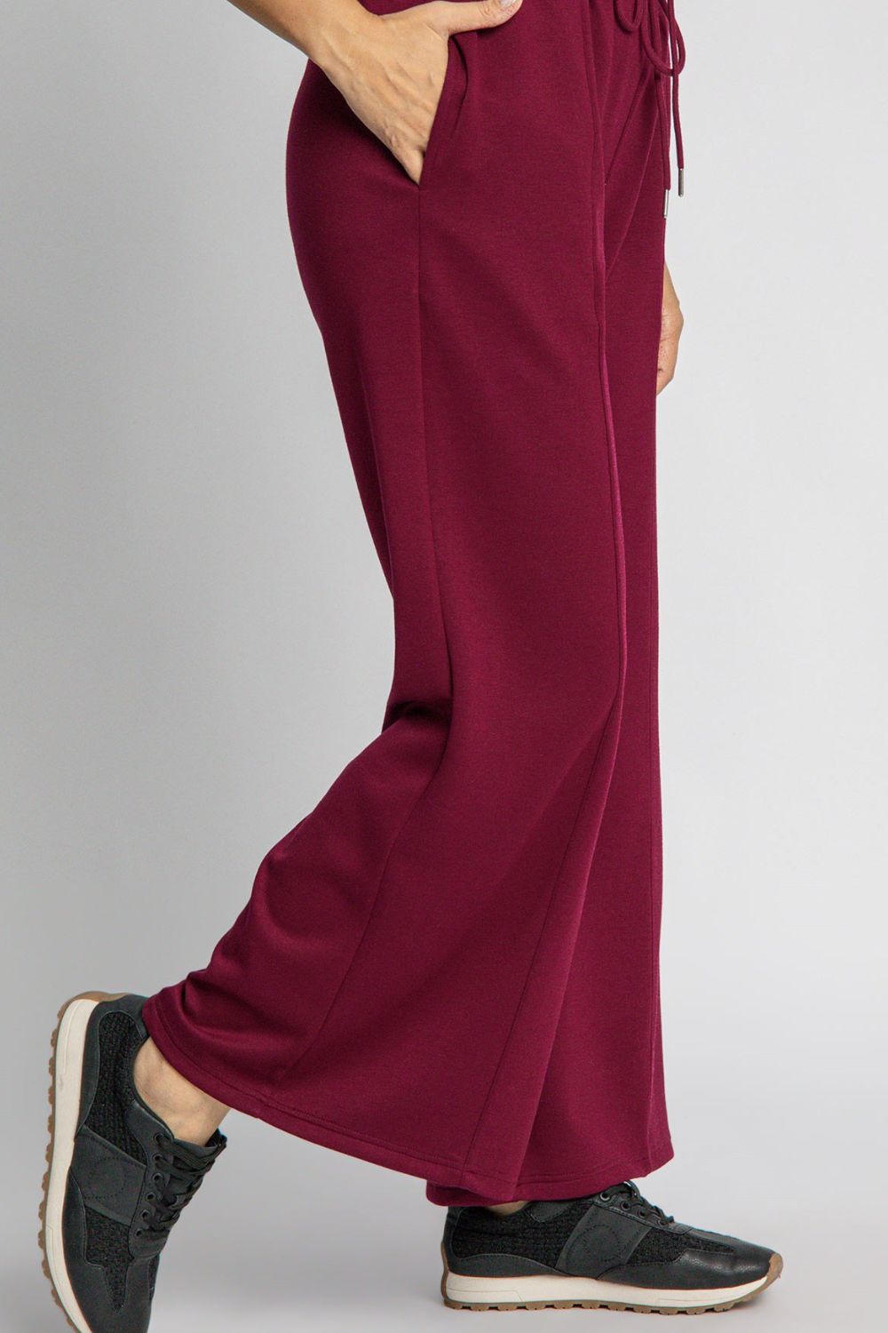 Umgee Full Size Drawstring Wide Leg Pants with Pockets *