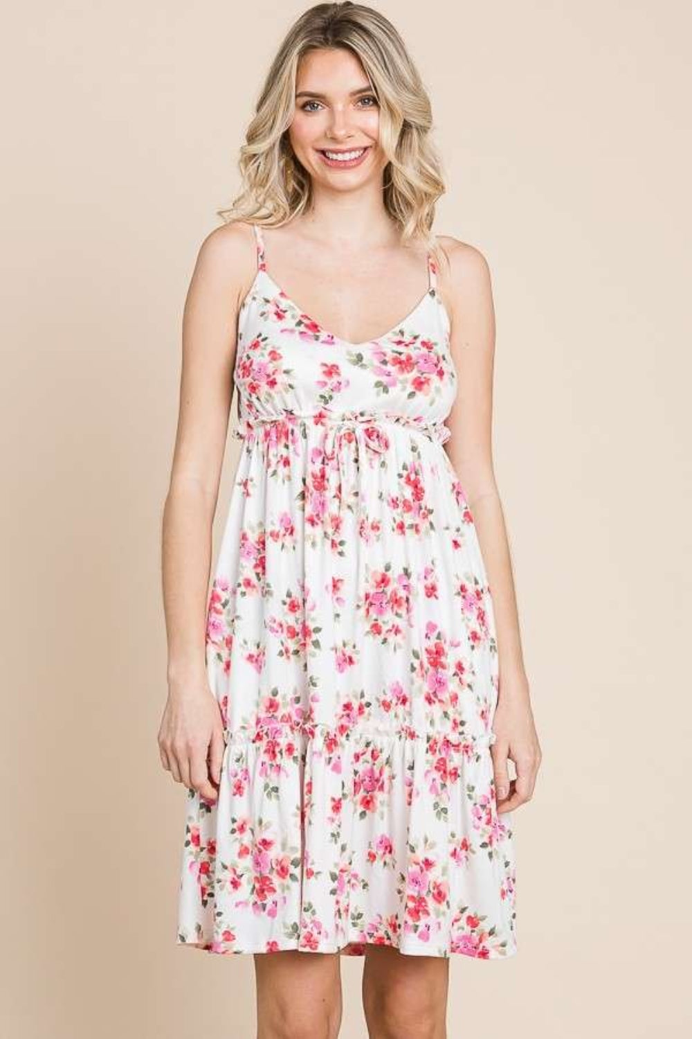 Culture Code Full Size Floral Frill Cami Dress *