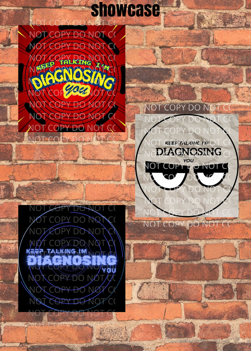 "Keep Talking I'm Diagnosing You" Printable Sticker Collection – 17 Multi-Style Sheets, 6 High-Quality File Formats Instant Download