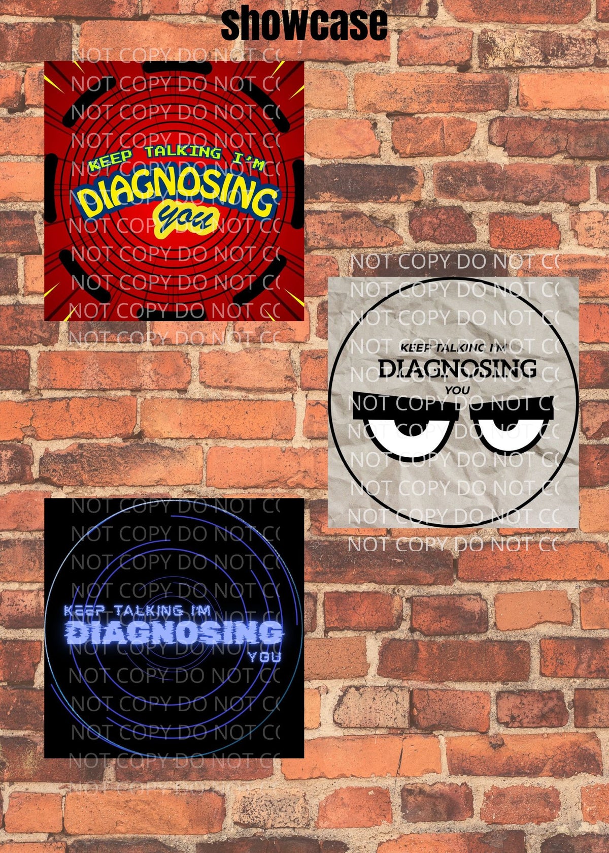 "Keep Talking I'm Diagnosing You" Printable Sticker Collection – 17 Multi-Style Sheets, 6 High-Quality File Formats Instant Download