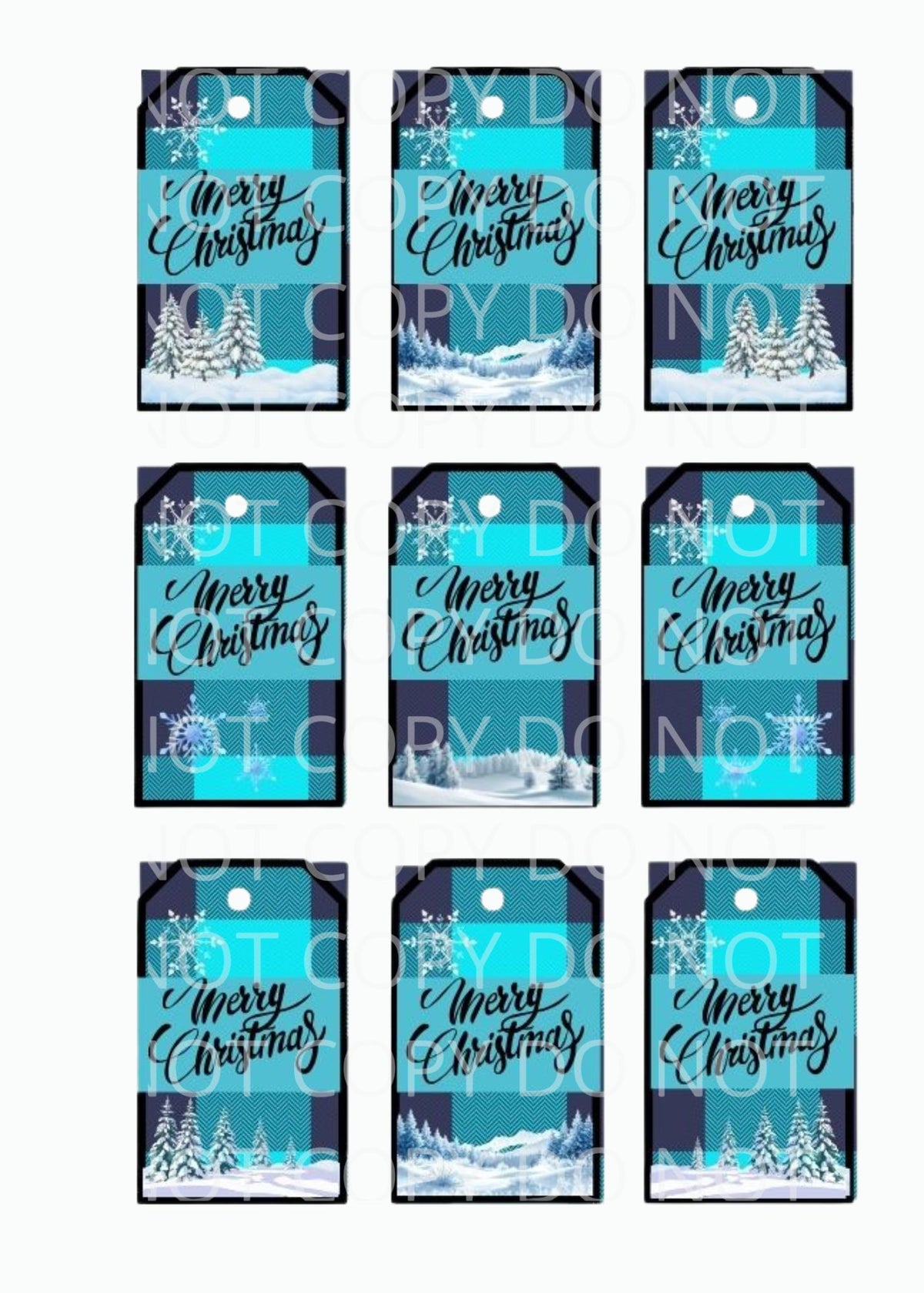 Printable Christmas Gift Tags Bundle – 12 Sheets of Assorted Buffalo Plaid, Farmhouse & Classic Holiday Gift Labels (PNG, JPG, PDF, SVG, PPTX)