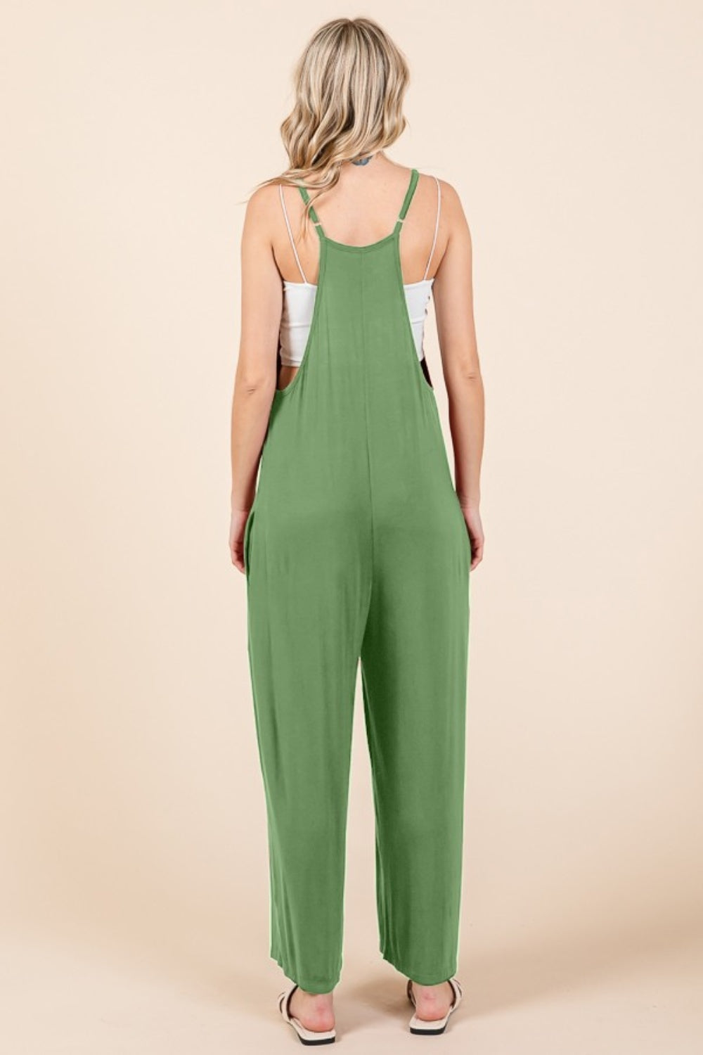 Culture Code Full Size Sleeveless Wide Leg Jumpsuit with Pockets *