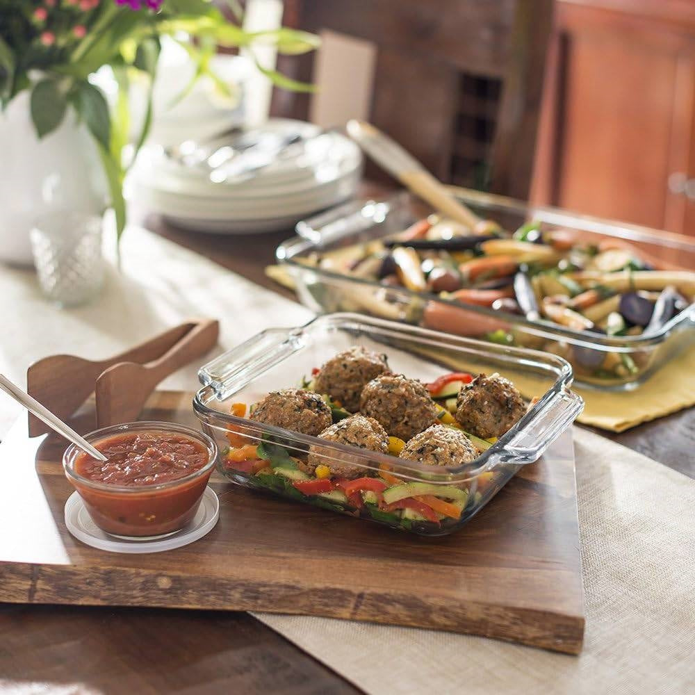 15-Piece Glass Bakeware Set - Dishwasher Oven Microwave & Freezer Safe