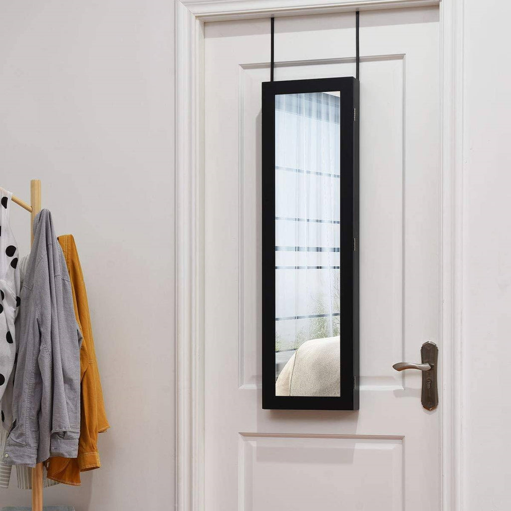 2-in-1 Wall or Door Mounted Jewelry Organizer Full Length Mirror