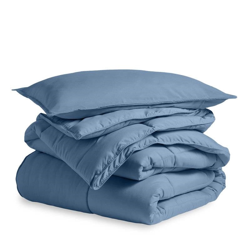 All Season Super Soft Down Alternative Comforter Set Blue
