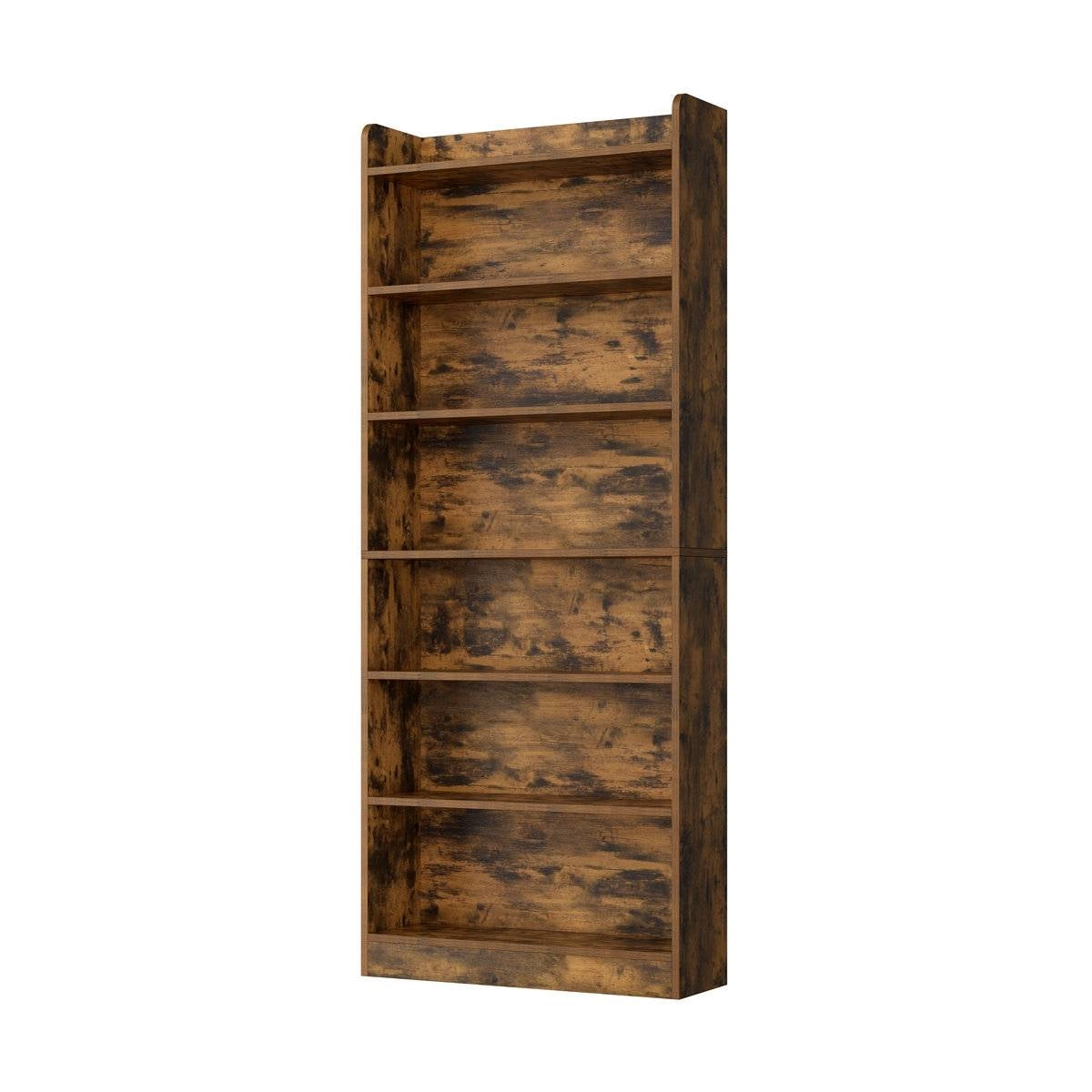 7-Tier Tall Modern Bookcase Space-Saving Storage Shelf
