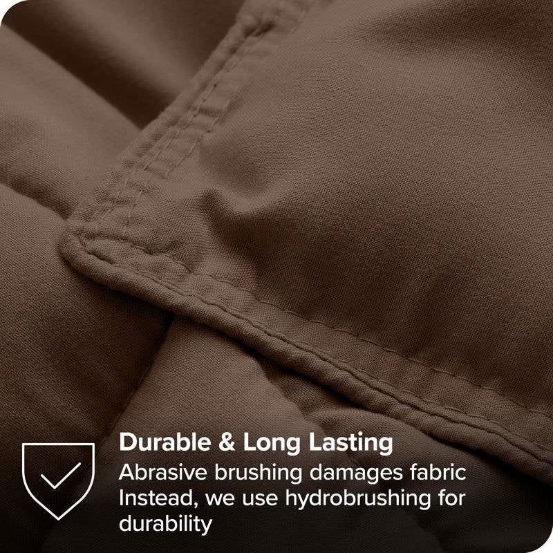 Down Alternative Comforter Set in Chocolate Brown Color