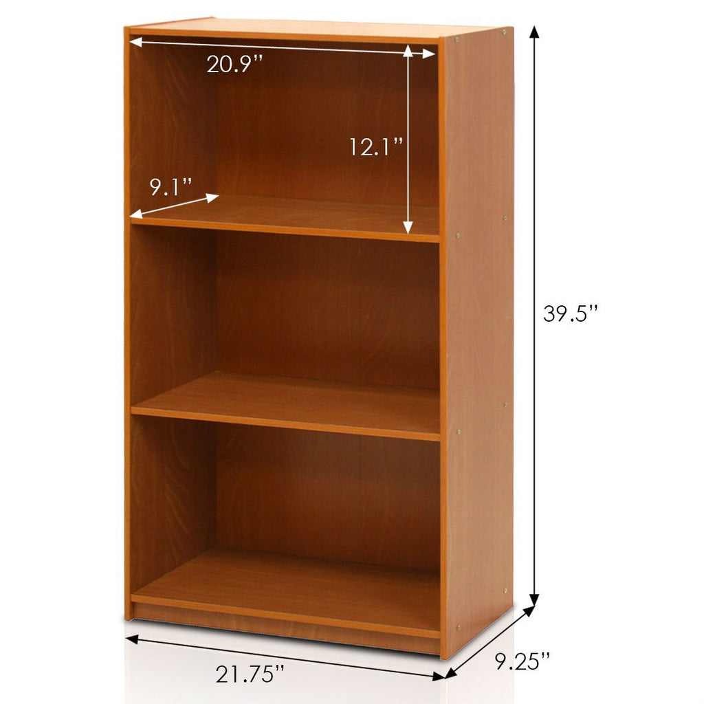 Modern 3-Shelf Bookcase