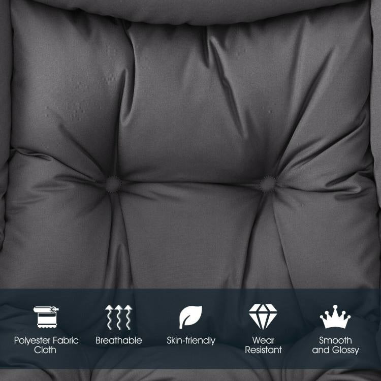 Modern Cushioned Accent Chair with Side Pocket Upholstered Fabric *