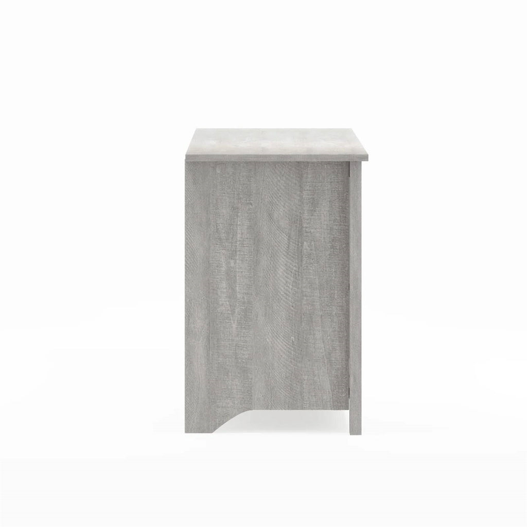 Farmhouse Style TV Stand in Light Grey Oak Wood Finish - for TVs up to 70-inch