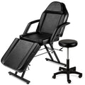 Black Adjustable Massage Bed Salon Chair w/ Hydraulic Stool *